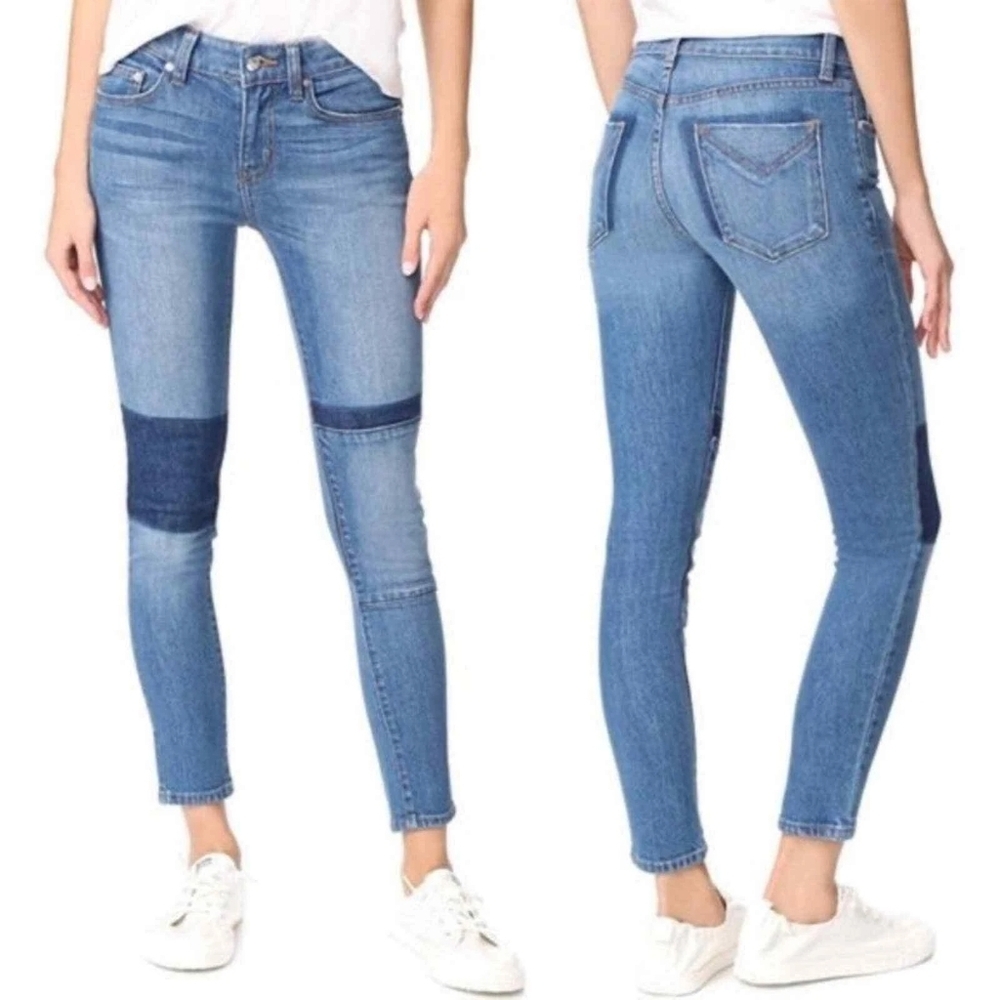 Derek Lam 10 Crosby Devi Mid Rise Authentic Skinny Patch Ankle Jeans Size 31